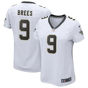 womens nike drew brees white new orleans saints game player